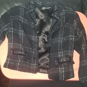 Black and White Striped Coat